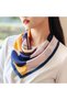 Women's scarf, soft and breathable, stylish and versatile, colorful print, suitable for parties, commuting and other occasions, blue. - 5