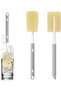 Bottle brush sponge (2-piece set), bottle cleaning brush, length 29-38 cm, honeycomb sponge brush for bottles, glasses, kettles, wine jugs