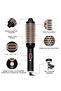 3-in-1 hair straightener/curling iron with LCD display, temperature setting, ceramic ion technology, and anti-scalding feature. - 3
