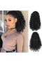 Synthetic hair extensions with fine curls, suitable for ponytails - clip-on hair extensions for women and girls.