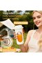 Mini juicer - blender cup - 21 - 000 RPM - improved 2 lids - ice crushing Func - cordless & - for camping - travel & student dorms (orange) - 2