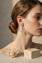 Stylish Wave-Shaped Metallic Gray Bijoux Earrings for Women Exclusive Design for Everyday and Special Occasions - 5