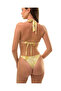 Aluna X Delos Yellow Patterned Halter Bikini Set – Metal Buckle, Brazilian Cut, Tie-Up Women's Bikini - 8