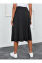 Drawstring Detail Skater Core Midi Skirt - 4