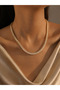 Baget Stone Non-Rotating Waterway Necklace Gold Color |   Elegant Women's Necklace with Zircon Stones |   Stylish Everyday and Special Occasion Jewelry - 5
