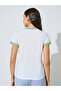 White Raglan Sleeve Printed Ringer T-Shirt - 6