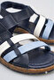 Navy Blue Children's Sandals Summer Anatomical Faux Leather Comfortable Daily Wear - 3