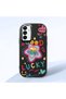 Samsung Galaxy A15 Compatible Case Camera Protector Black Silicone Couple Phone Case Heart Pattern