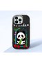 iPhone 14 Pro Compatible Case Camera Protector Black Silicone Couple Phone Case Panda Pattern