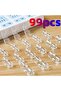 99pcs Transparent Plastic Cable Retaining Clips, Durable Multi-Functional Power Cord Management Clips for Under-Table and Wall Installation, Concealed Cable Holder, Firm and Stable - 2