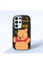 Samsung Galaxy S24 Ultra Compatible Case Camera Protector Black Silicone Couple Phone Case with Bear Pattern