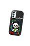 Samsung Galaxy A14 Compatible Case Camera Protector Black Silicone Couple Phone Case Panda Pattern - 3
