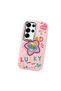 Samsung Galaxy S25 Ultra Compatible Case with Camera Protector Pink Silicone Couple Phone Case with Heart Pattern - 3