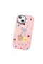 iPhone 15 Plus Compatible Case with Camera Protection Pink Silicone Couple Phone Case with Bear Pattern - 3