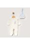 Baby 100% Cotton 2-Piece Hat and Romper Set 0-3/3-6 Months Newborn Hospital Release Bodysuit Set - 4