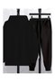 Men's Mix Printed Comfortable Fit Hooded Pocket Top Jogger Elastic Cuff Bottom Tracksuit Set - 5