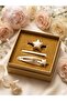 Minimalist Cosmic Shiny Gold Buckle Set - 3