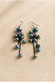 Handmade Green Crystal Beaded Dangle Special Design Earrings - 4