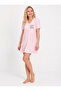 Women's Plus Size V-Neck Buttoned Nightgown(Dress) Short Sleeve 90% Cotton 10% Lycra - 2