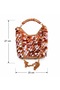 Women's Straw Sequin Shoulder and Crossbody Handbag – 25 X 27 cm - 2