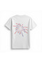 Women's Light Show Patterned Printed T-Shirt Double Color Tracey Celebration Themed Relaxed Cut Casual Moder - 2