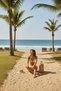 Women's Highlighter Shorts and Tie-Waist and Neck Bikini Set - 5