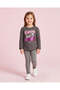 Girls Charcoal Sequin Slogan Long Sleeve T-Shirt - 2