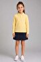 Tr Unisex Kids Polo Collar Long Sleeve Cotton School T-Shirt Yellow