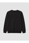 Vizyon New Season Black Crew Neck Embossed Printed Men's Sweatshirt - 7