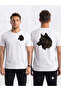 Wolf and Turkish Motif Front and Back Printed Unisex T-Shirt - 2