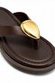 Luisa Women's Gold Buckle Detailed Flip-Flops Comfortable Slippers - 5