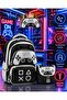 A+ Premium Quality Men's Black Gamer Primary School Orthopedic 3-Piece Set with Pen Holder, Foil-Lined Lunch Bag, 3 Compartments 514 - 2