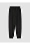 Black Elastic Waist Women's Jogger Sweatpants - 3