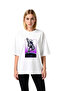 Women's Oversize Space Themed Skateboarding Astronaut Printed Short Sleeve T-Shirt Comfortable Casual