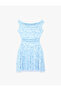 Sleeveless Low Waist Draped Off Shoulder Boat Neck Textured Midi Flared Dress - 2