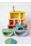 Montessori Waldorf Pastel Wooden Rainbow Open-Ended Play Set 5 Pieces - 5