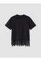 Lcw Modest Black Crew Neck Lace Blouse - 7