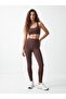 High Waist Basic Sports Brown Leggings