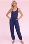 Women's Muslin Crop Tank Top and Cargo Pocket Shalwar Pants Two-Piece Set 100% Cotton