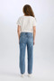 High Waist Ankle Length Comfort Jeans - Wash Pants D8155Ax24Wn - 6