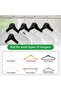 18-piece set of black triangular hooks - 4