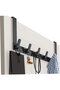 Sturdy door hook, 5 hooks, black - 2