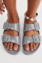 Jelly Pop Transparent Double Buckle Detail Women's Beach Slippers - 2