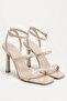 Lunea Women's Three-Stripe Thin Heel Patent Leather Heeled Shoes 11cm - 5