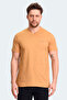 Rivaldo in Men's V-Neck Mustard T-Shirt
