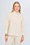 Women's Large Button Detailed Relaxed Fit Solid Color Shirt