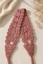 Dried Rose Lace Hand Knitted Hair Band Adjustable Bohemian Bandana Women's Hair Accessory - 3
