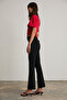 Amoria Women's Stretchy Fabric Body-Fitting Bengaline Fabric Black Pants - 3