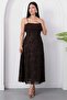 Madonna Collar Glittery Strap Dress Dks1460 - 6