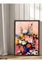 Vase with Live Colorful Flowers One Piece Wooden Framed Painting - 3